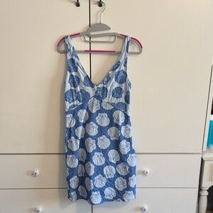 Abercrombie & Fitch Light Blue Smocked Dress